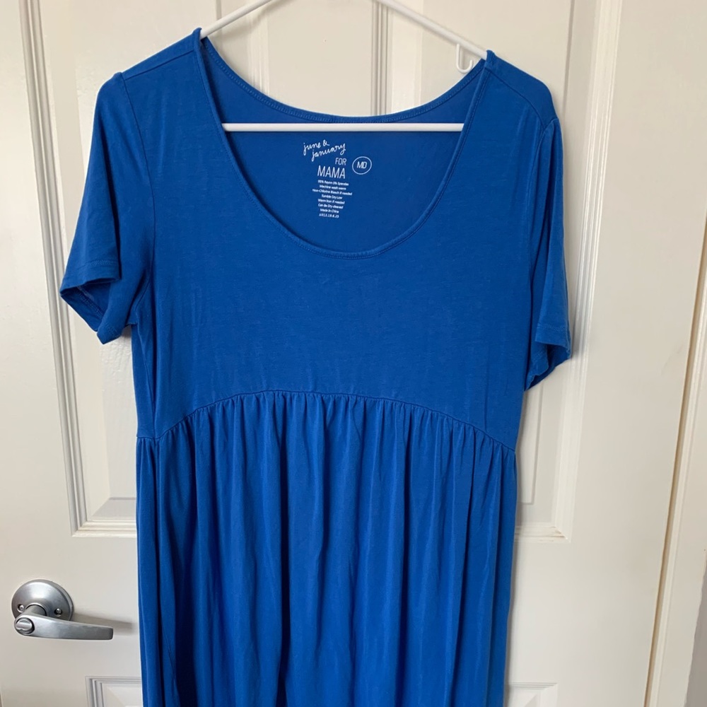 June & January Mama Swing Dress, Medium, Cobalt